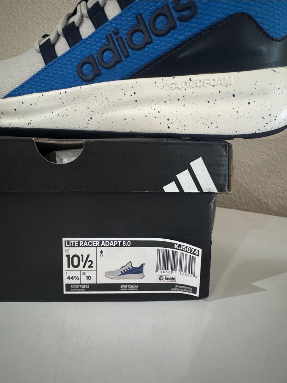 adidas Men’s Athletic Sneaker - Grey & Blue - Picture 6 of 7